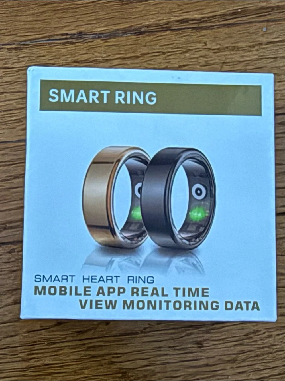Smart Ring Health & Activity Tracker - Black and Gold